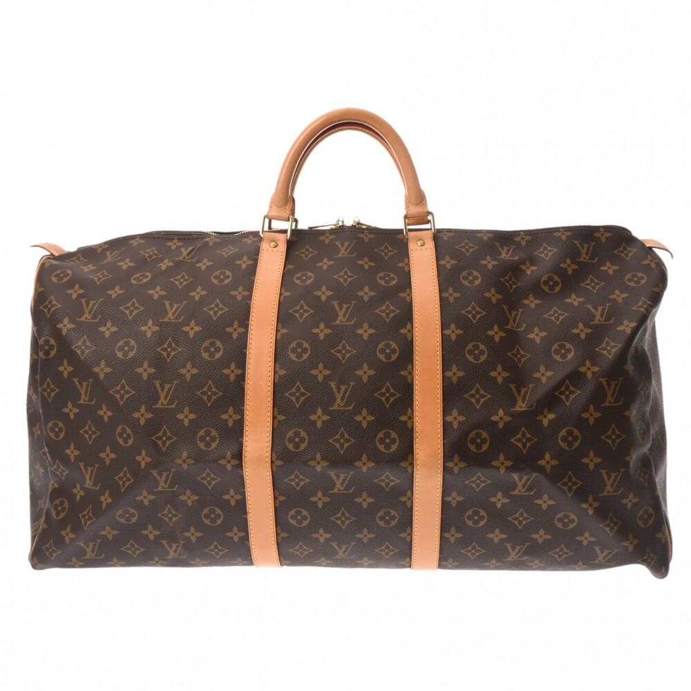 LOUIS VUITTON Brown Monogram Canvas Keepall 60 Boston Bag - Picture 2 of 11